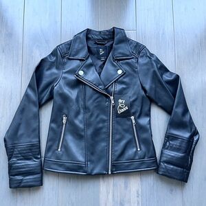 New NWT Art Class Black Faux Leather Jacket